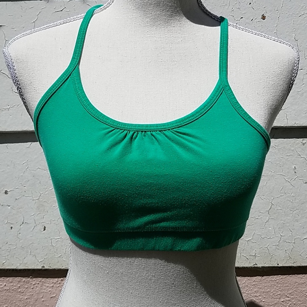 Victoria's Secret Yoga Bra cotton Sz S green